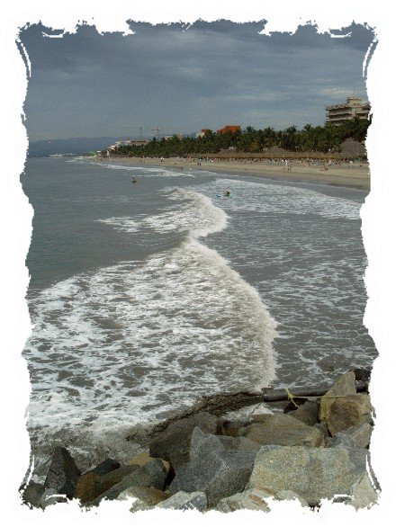 About a mile from our resort to the marina; Notice the crappy water pouring out of the dredging pipe